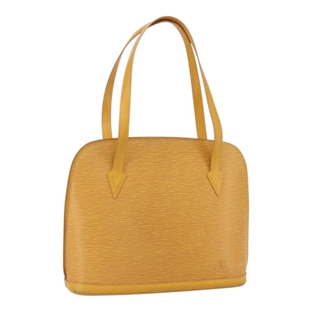 Authentic LOUIS VUITTON Epi Lussac Shoulder Bag Yellow M52289 LV